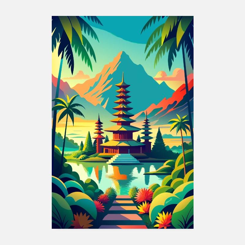 Bali, Indonesien Poster 20x30 cm