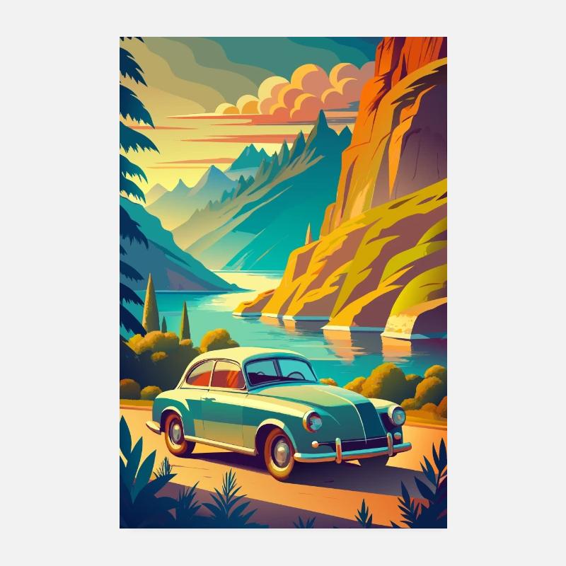 Veridian-Reise - Poster 20x30 cm - Weiß
