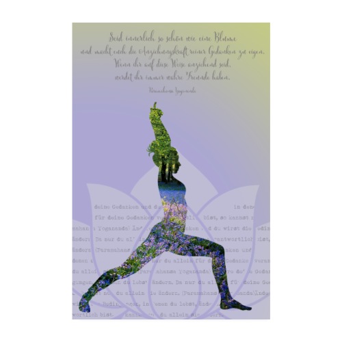 Yoga Poster 'Lass deine Seele strahlen' Yogananda - Poster 20x30 cm