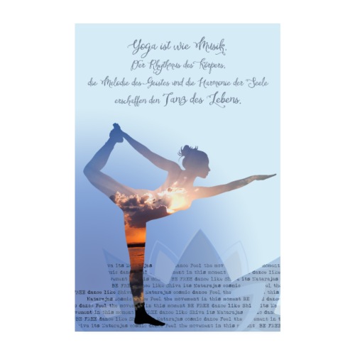 *Yoga ist wie Musik* Poster B.K.S. Iyengar - Poster 20x30 cm