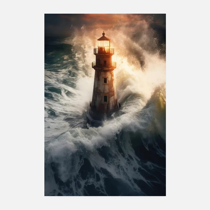 Sturmwacht-Turmspitze - Poster 20x30 cm - Weiß