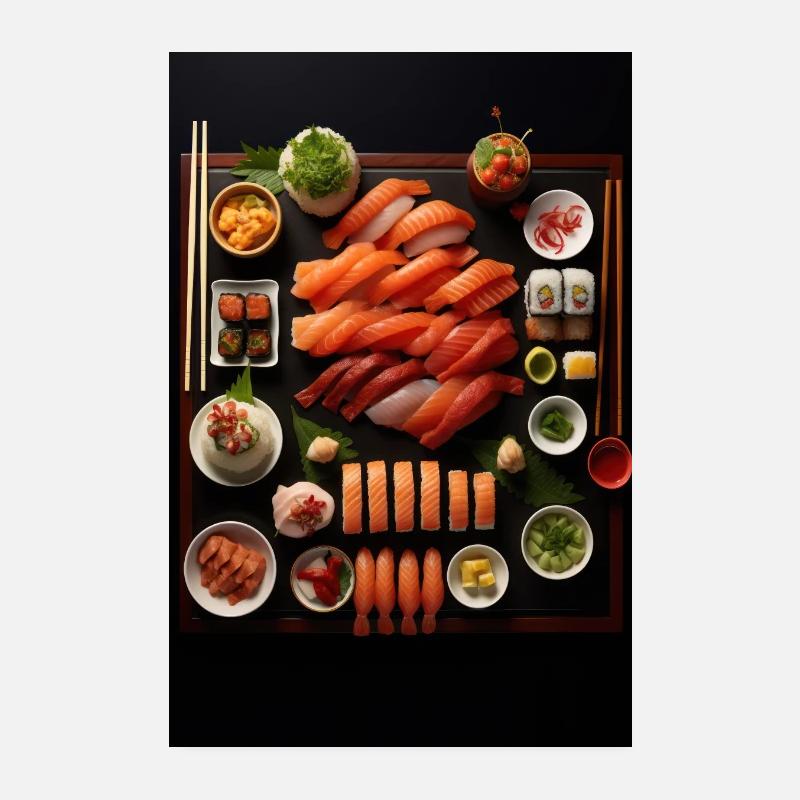 Spécialités de sushi Poster 20 x 30 cm