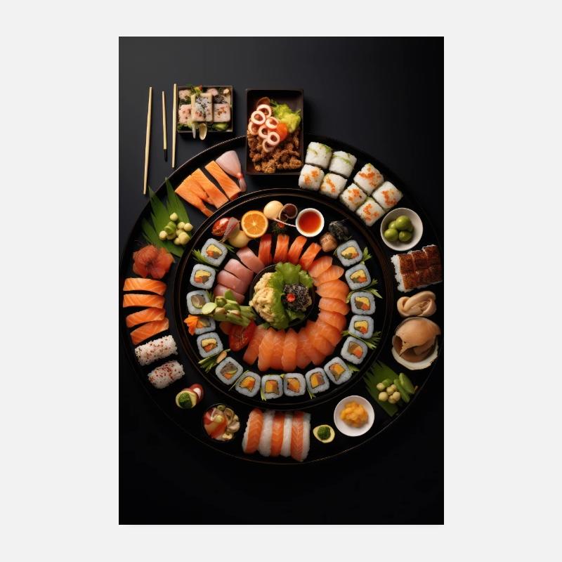 Spécialités de sushi Poster 20 x 30 cm