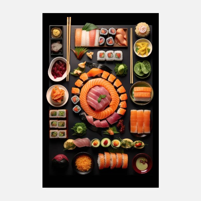 Spécialités de sushi Poster 20 x 30 cm