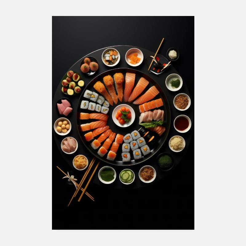 Spécialités de sushi Poster 20 x 30 cm