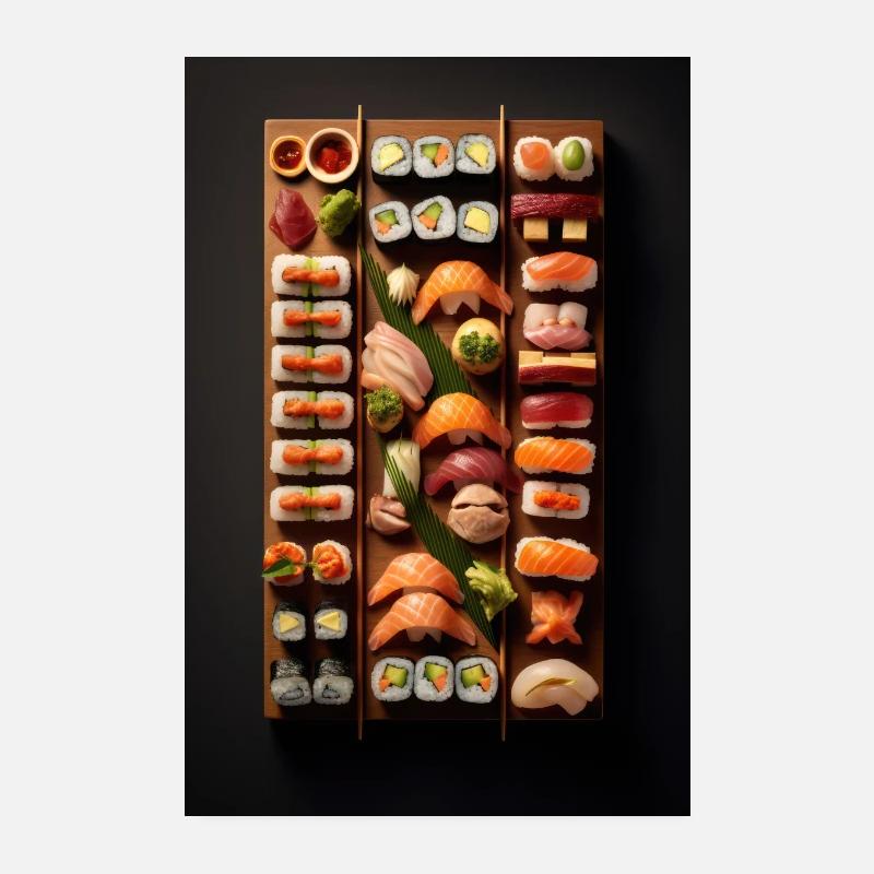 Sushi Delicacies Poster 8" x 12" (20x30 cm)