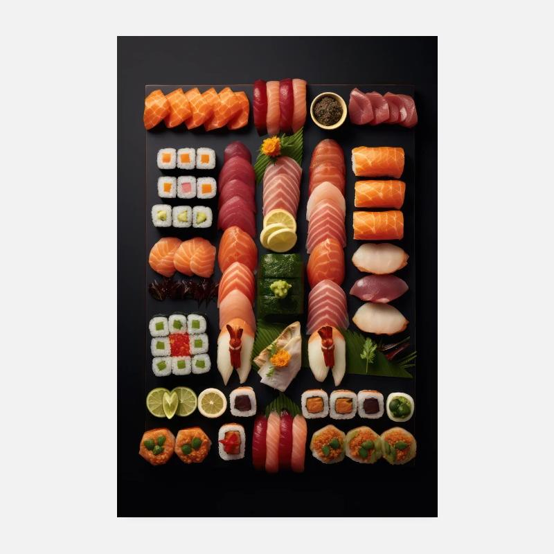 Spécialités de sushi - Poster 20 x 30 cm - blanc