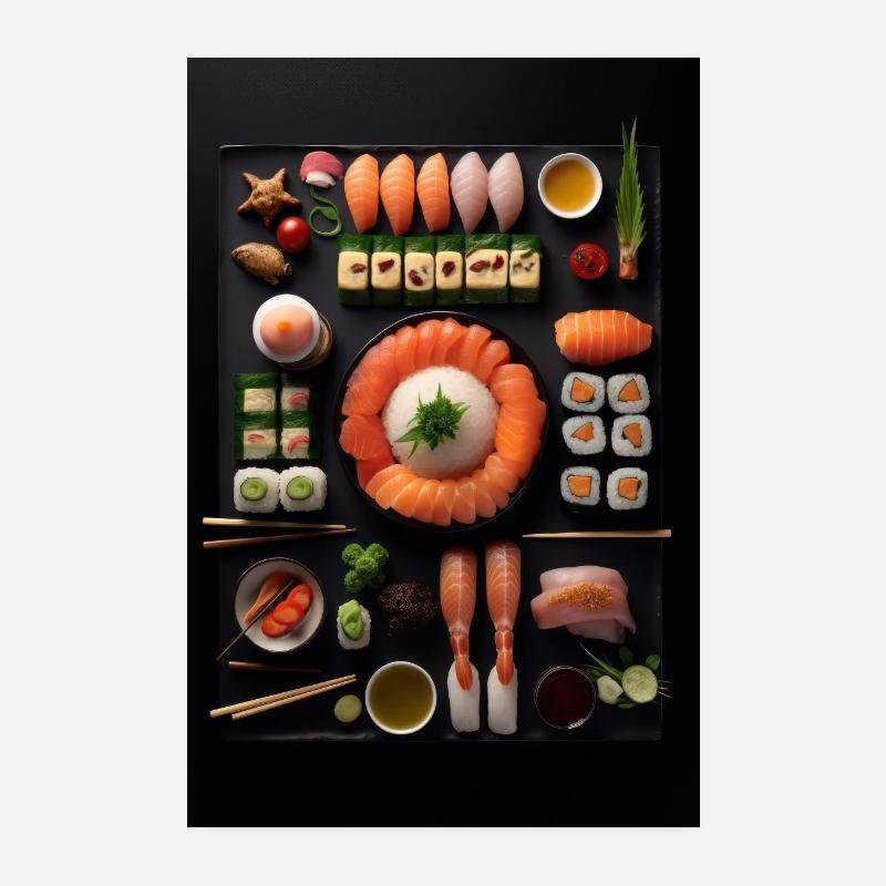 Sushi Delicacies Poster 8" x 12" (20x30 cm)