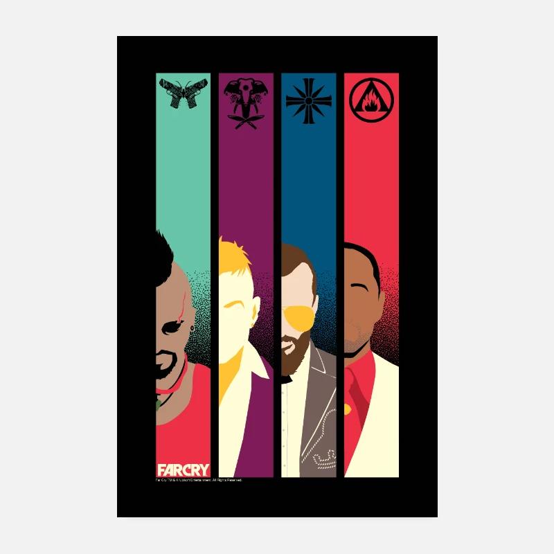 Far Cry Abbildungen Bekannter Bösewichte Poster 20x30 cm