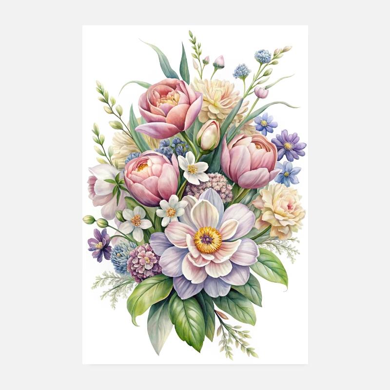 Fleurs printanières Poster 20 x 30 cm