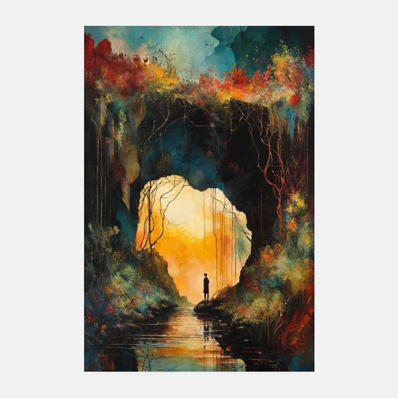 "Solitude Aquatique" Poster 20 x 30 cm