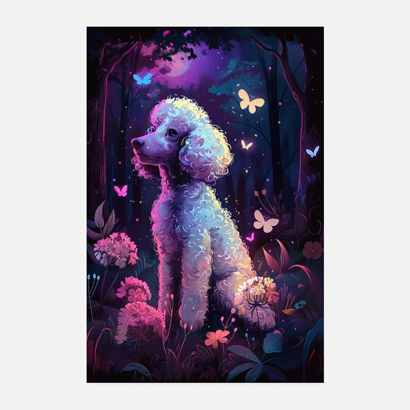 Caniche Poster 20 x 30 cm