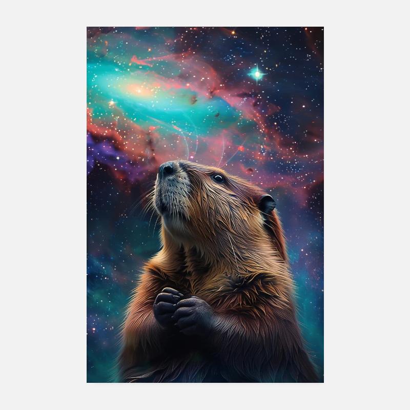 Beaver Poster 8" x 12" (20x30 cm)