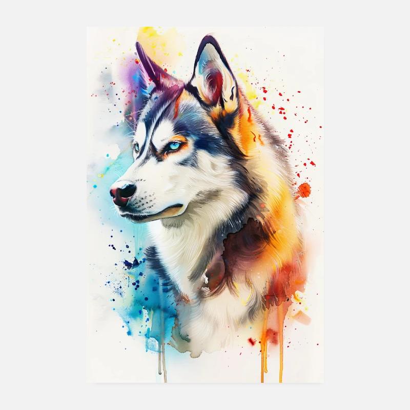 Husky Poster 20x30 cm
