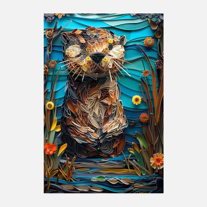 Loutre Poster 20 x 30 cm
