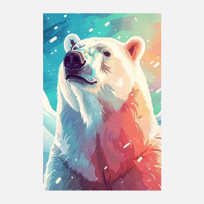 Ours blanc Poster 20 x 30 cm