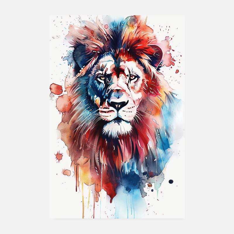 Löwe Poster 20x30 cm