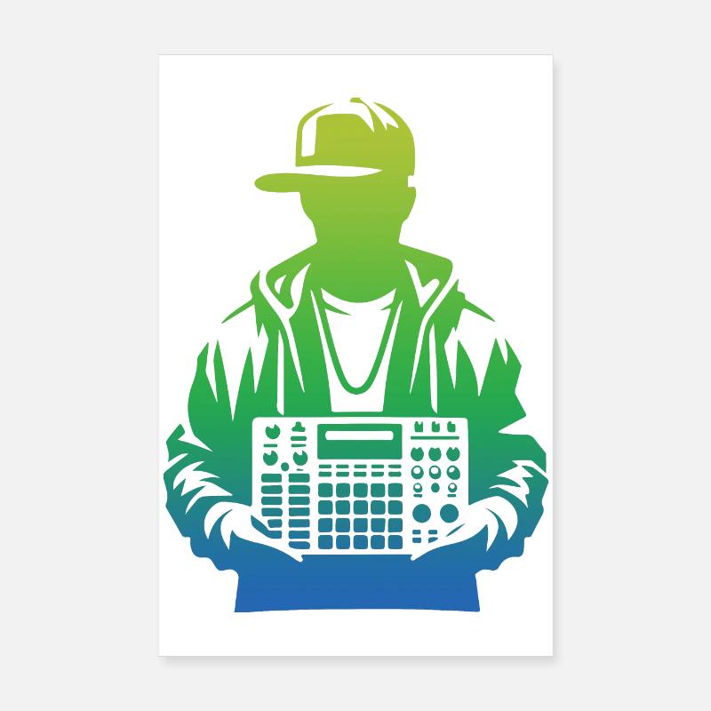 Beatmaker Holding Sampler (Vert) Poster 20 x 30 cm