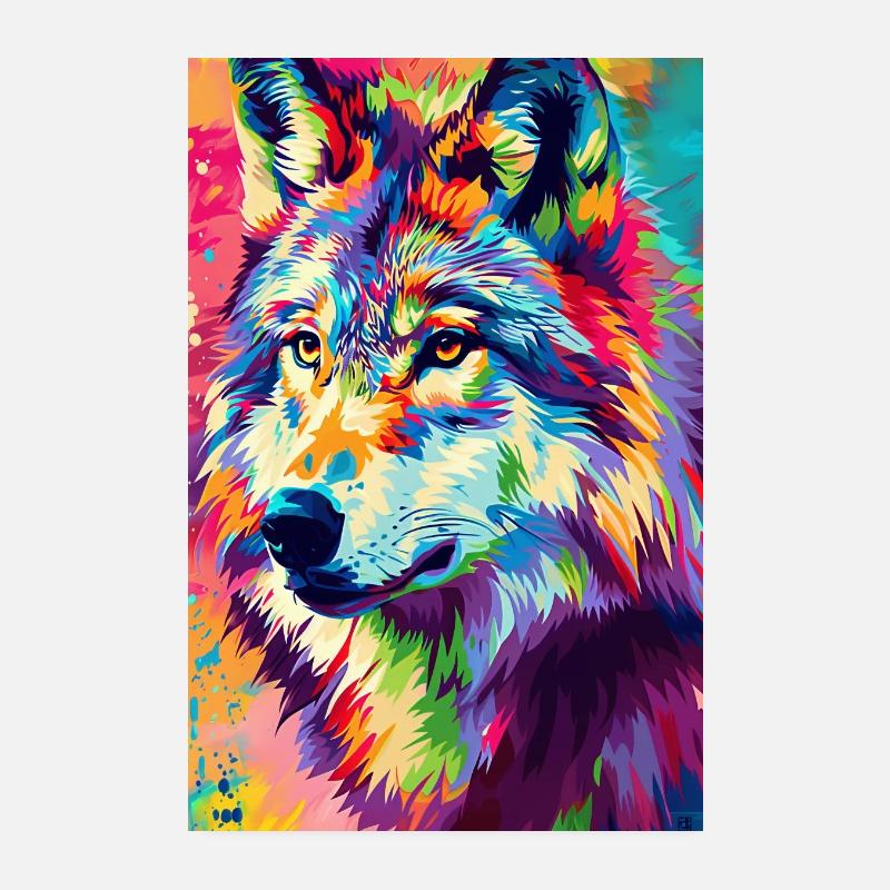 Wolf Poster 8" x 12" (20x30 cm)
