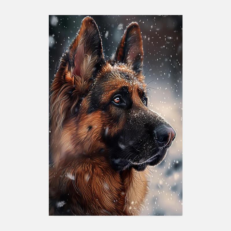 Deutscher Schäferhund Poster 20x30 cm