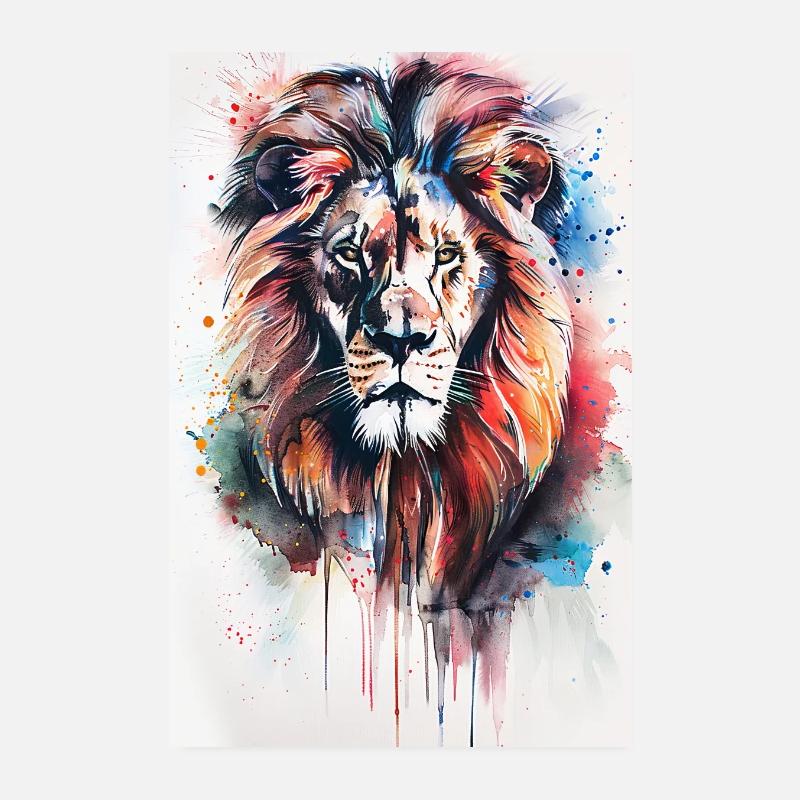 Löwe Poster 20x30 cm