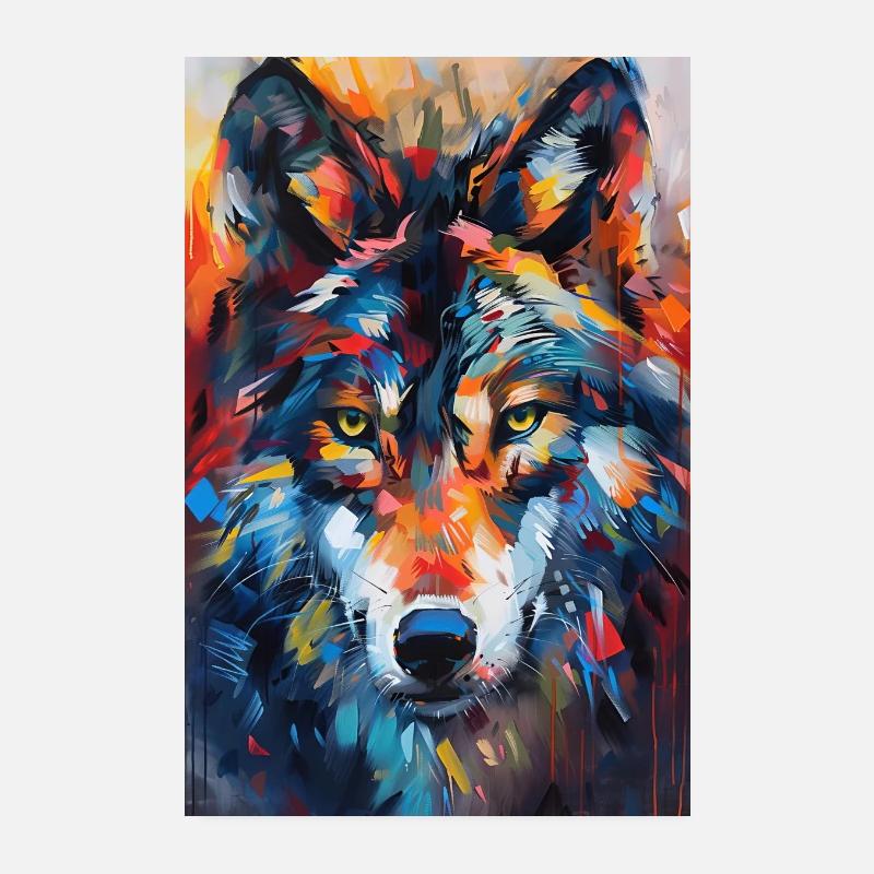 Wolf Poster 8" x 12" (20x30 cm)