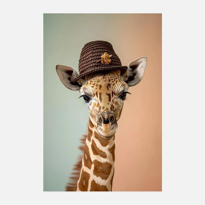 Giraffe Poster 8" x 12" (20x30 cm)