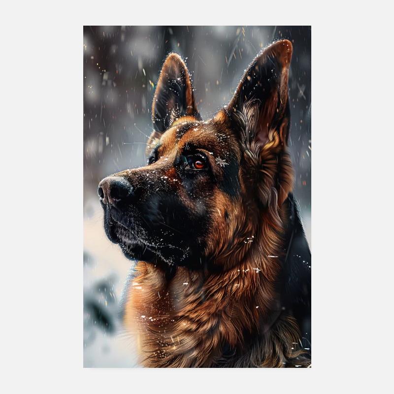 Deutscher Schäferhund Poster 20x30 cm