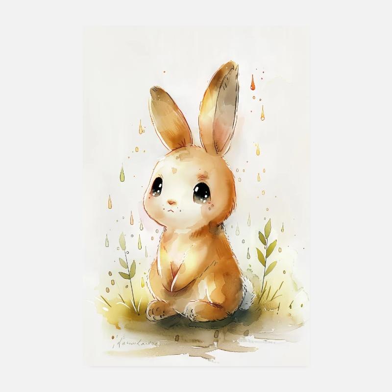 Rabbit Poster 8" x 12" (20x30 cm)