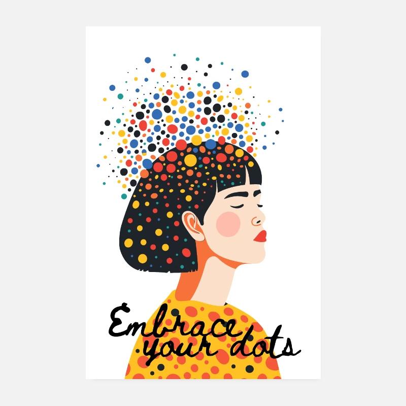 Embrassez vos points. Affiche sur la neurodiversité Poster 20 x 30 cm
