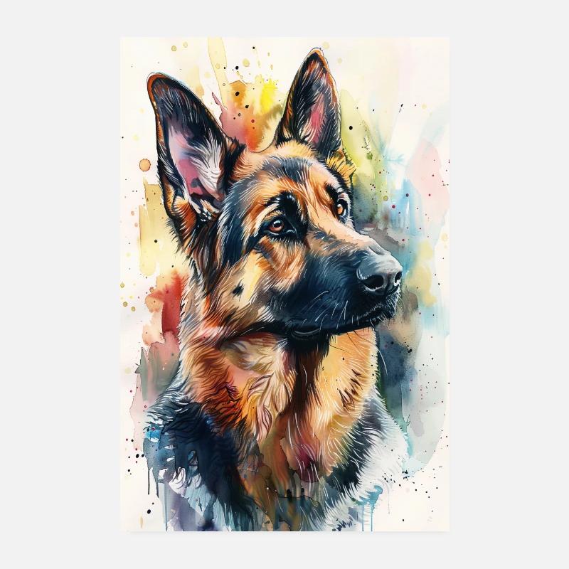 German Shepherd Poster 8" x 12" (20x30 cm)
