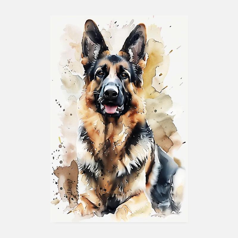Berger allemand Poster 20 x 30 cm