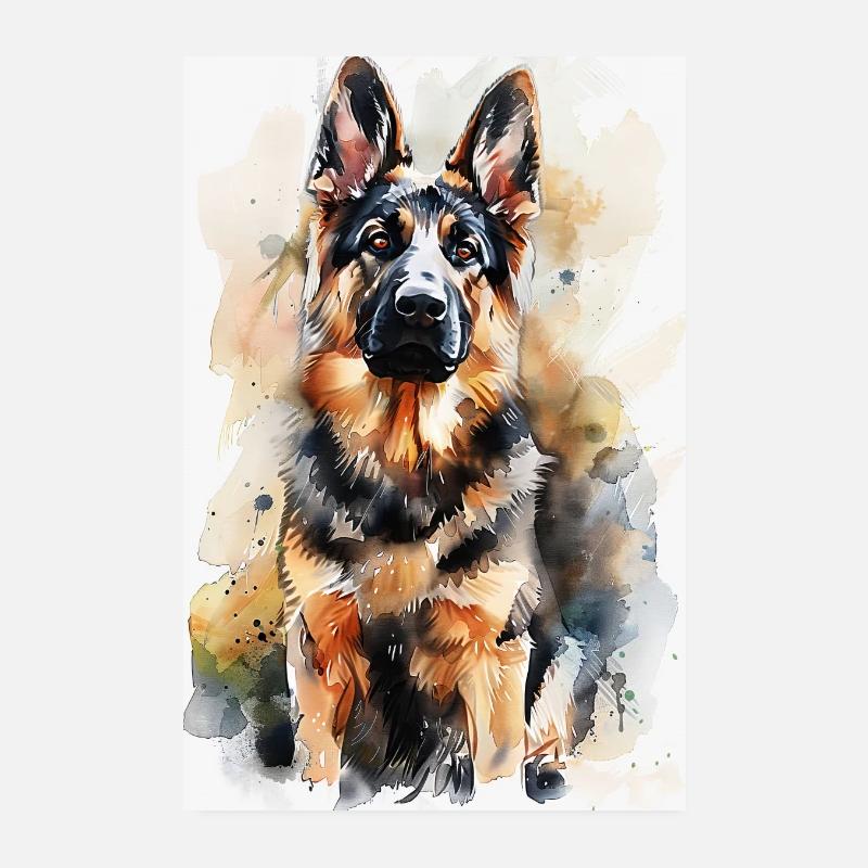 Berger allemand Poster 20 x 30 cm