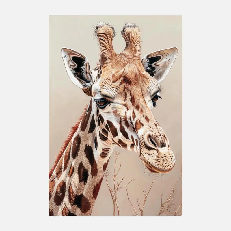 Giraffe Poster 8" x 12" (20x30 cm)