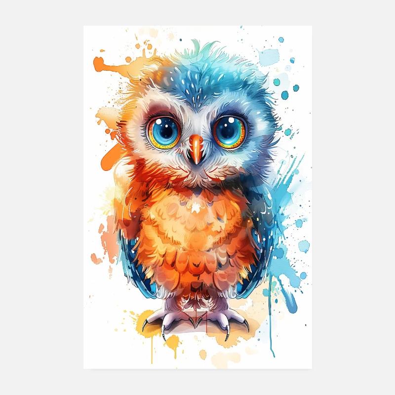 Eule Poster 20x30 cm