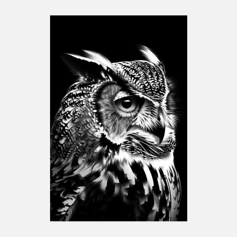 Hibou Poster 20 x 30 cm