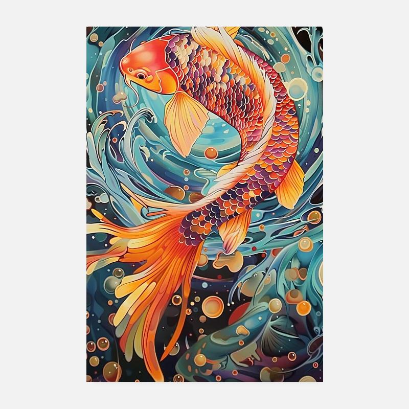Koi Poster 20x30 cm