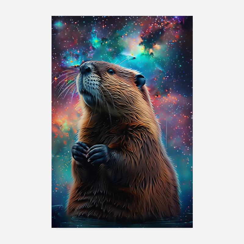 Beaver Poster 8" x 12" (20x30 cm)