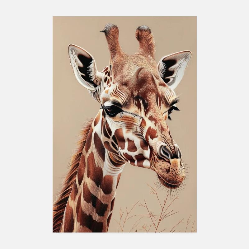 Girafe Poster 20 x 30 cm