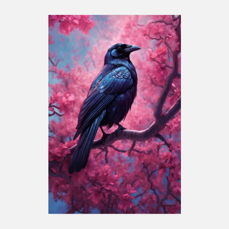 Rabe Raben Krähe Krähen Vogel Tier Animal Poster 20x30 cm