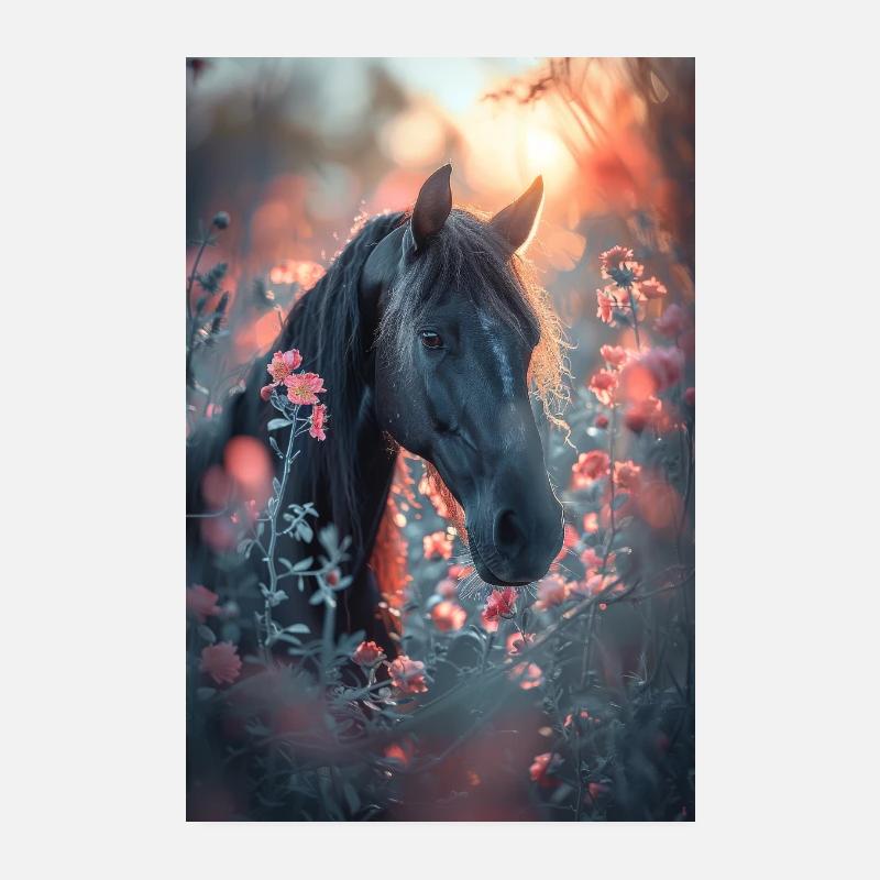 Pferd Pferde Reiten Pferdereiten Sprungreiten Poster 20x30 cm