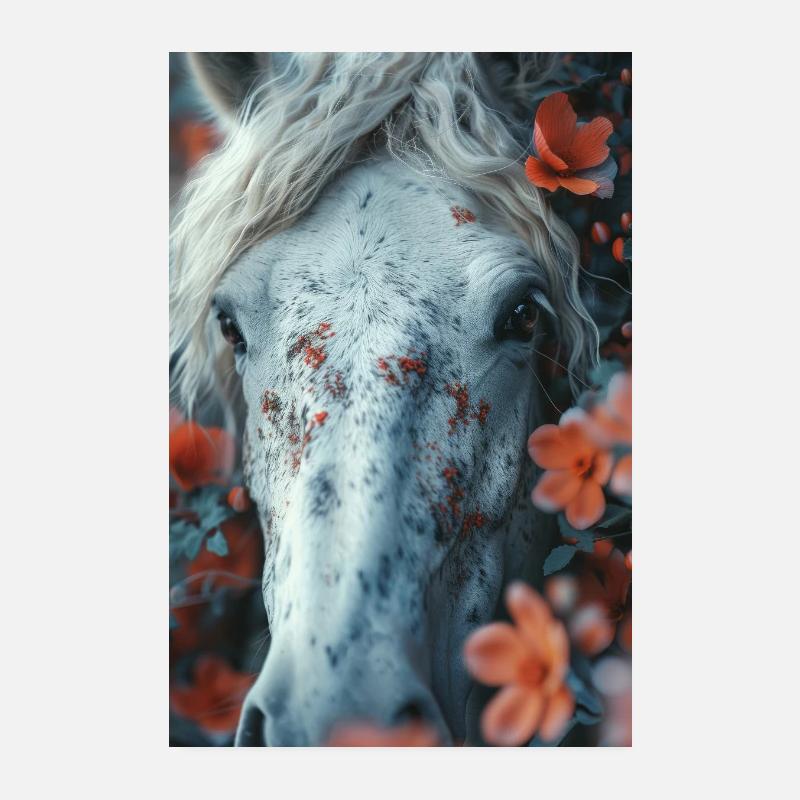Pferd Pferde Reiten Pferdereiten Sprungreiten Poster 20x30 cm