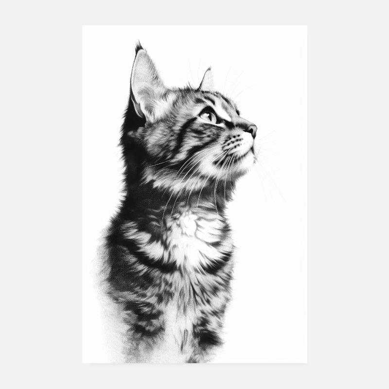 Chat, Amoureux Des Chats, Propriétaire De Chat, Chaton Poster 20 x 30 cm
