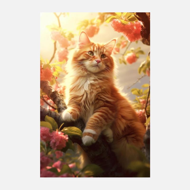 Chat, Amoureux Des Chats, Propriétaire De Chat, Chaton Poster 20 x 30 cm