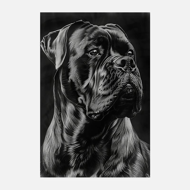 Cane Corso - Poster 20x30 cm - Weiß