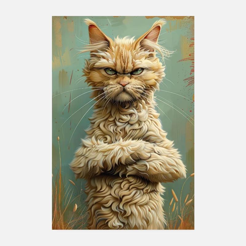 Grumpy Whiskers Poster 8" x 12" (20x30 cm)