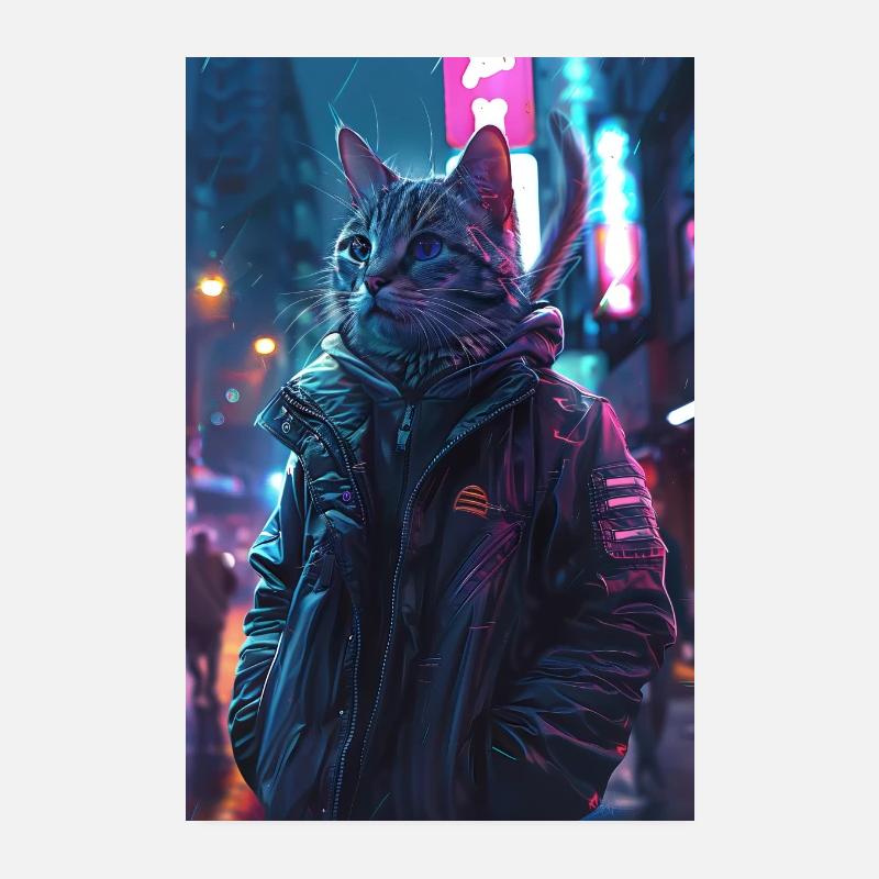 Chat Poster 20 x 30 cm