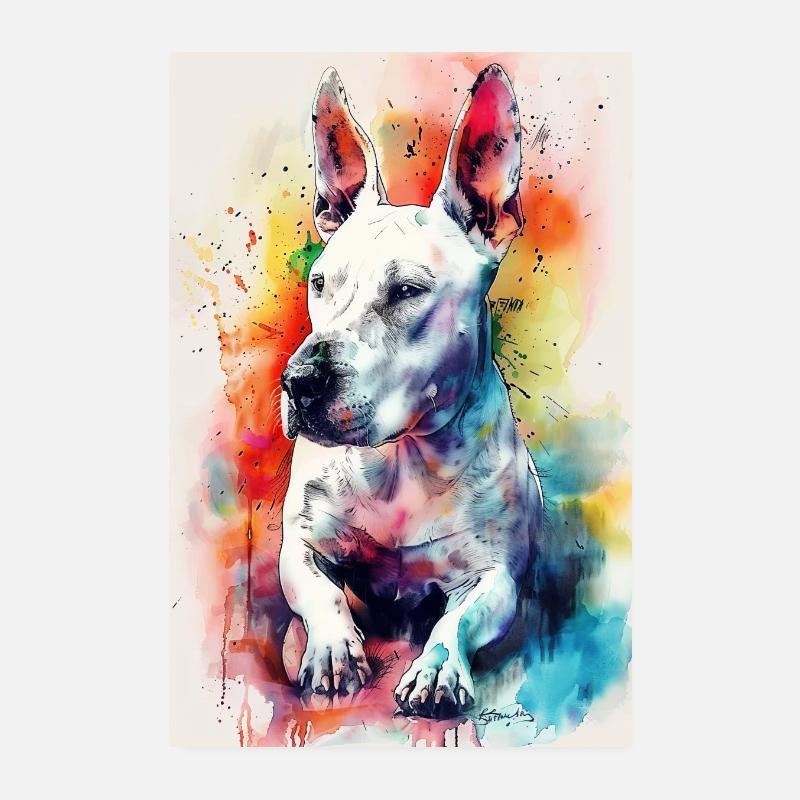 Bullterrier Poster 20x30 cm