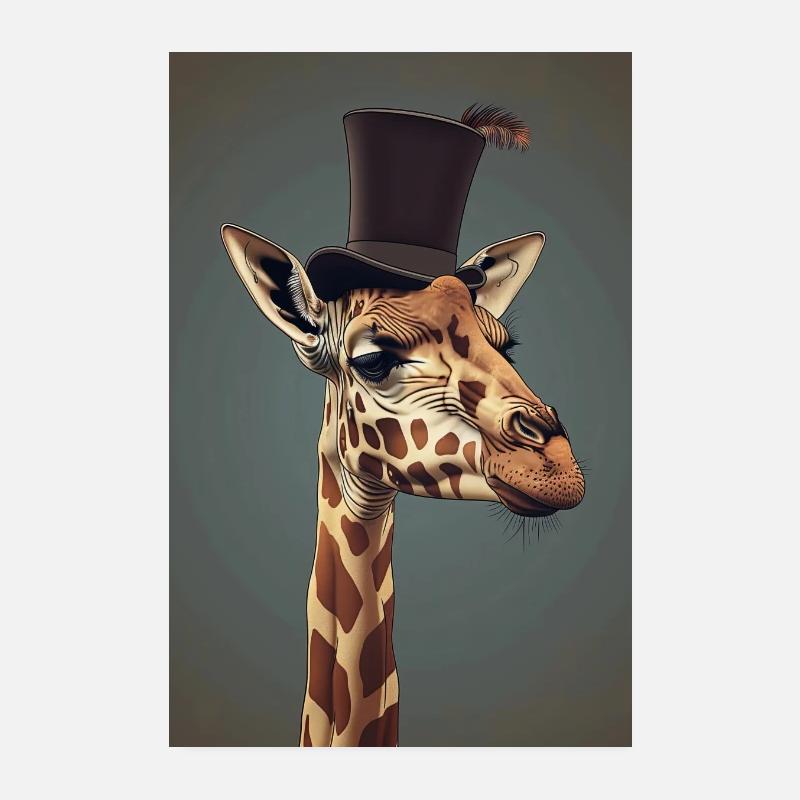 Giraffe Poster 20x30 cm