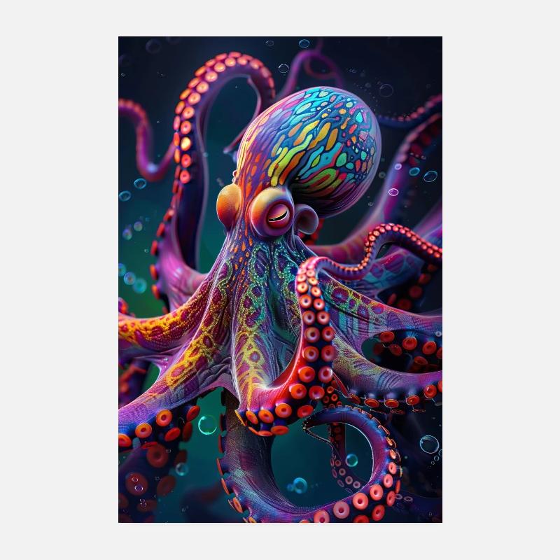 Octopus Poster 8" x 12" (20x30 cm)